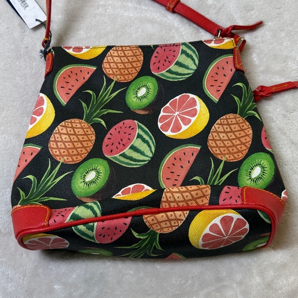 Dooney & Bourke Ambrosia tropical fruit print leather crossbody bag NWT - Picture 5 of 16
